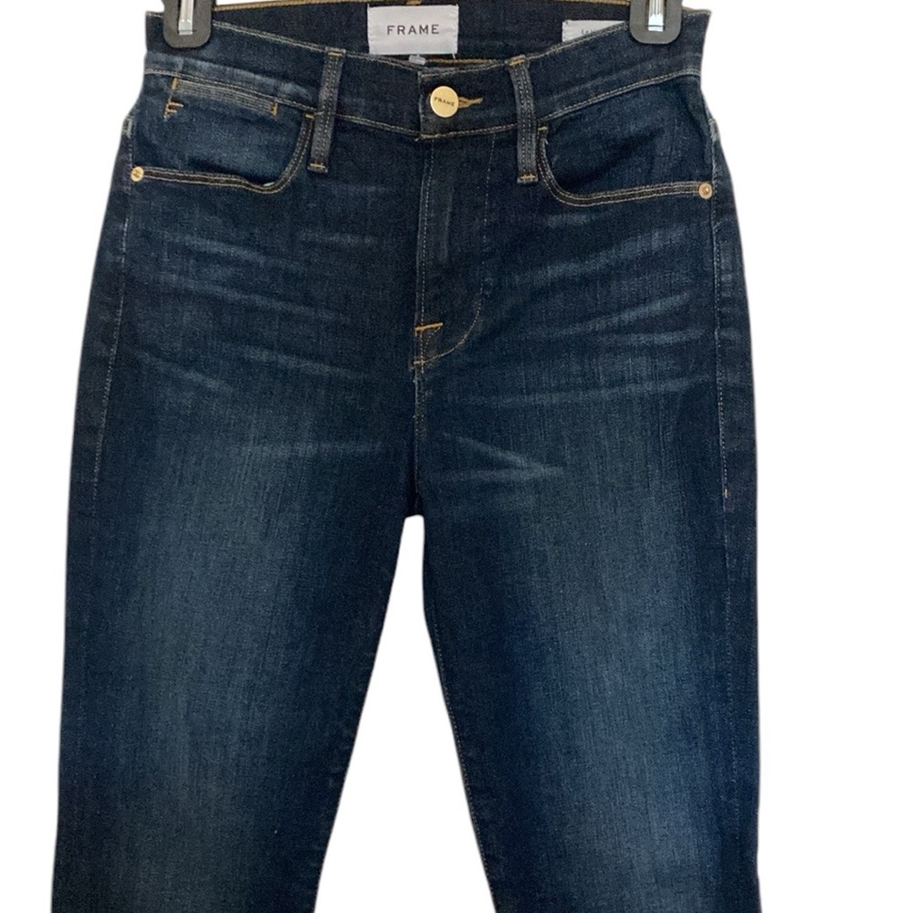 Frame Le Skinny jeans , fringe hem, size 25